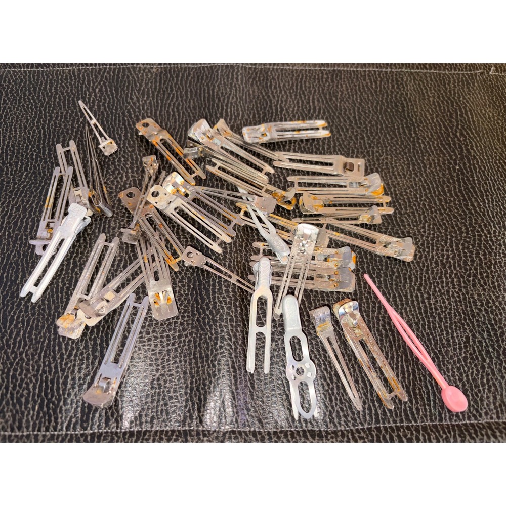 Vintage Metal Hair Clip Lot - Lady Ellen, Tip Top, Goody Pin Curl Clips